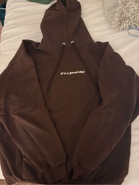 It's a Good Day Brown Hoodie - Women’s Cozy Pullover